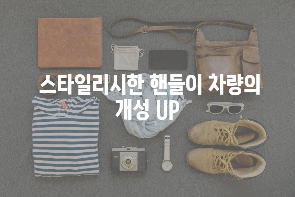  스타일리시한 핸들이 차량의 개성 UP