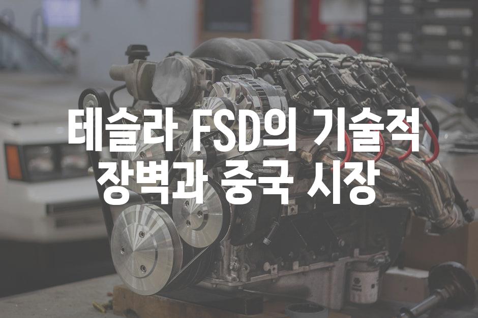  테슬라 FSD의 기술적 장벽과 중국 시장