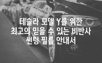 테슬라 모델 Y를 위한 최고의 믿을 수 있는 비반사 썬팅 필름 안내서