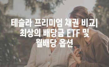 테슬라 프리미엄 채권 비교| 최상의 배당금 ETF 및 월배당 옵션