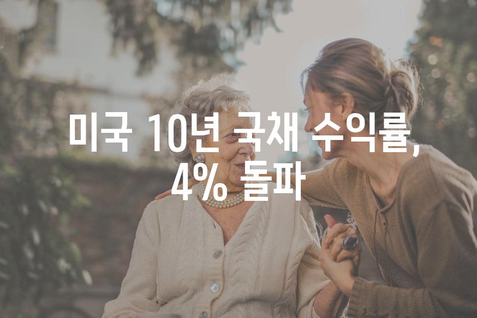  미국 10년 국채 수익률, 4% 돌파