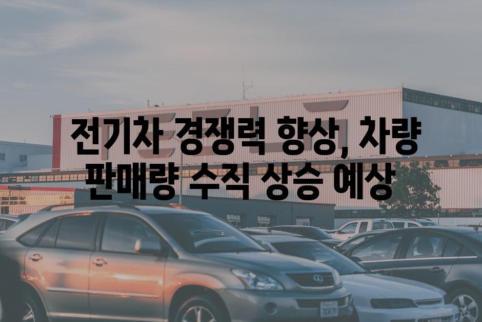  전기차 경쟁력 향상, 차량 판매량 수직 상승 예상