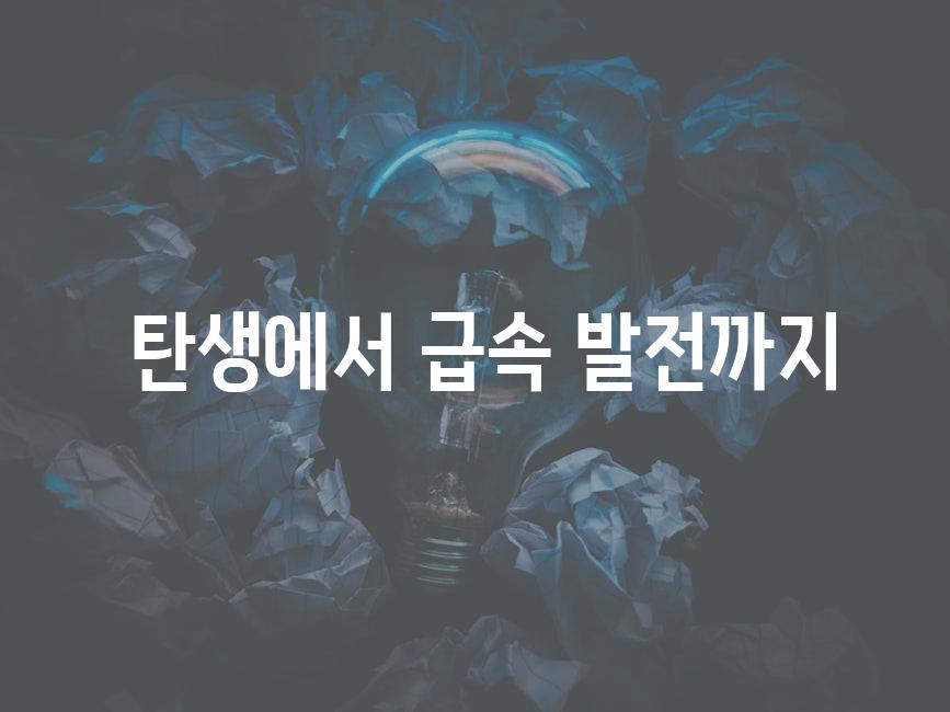  탄생에서 급속 발전까지