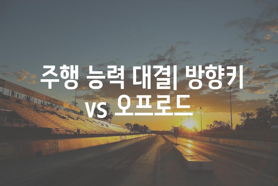  주행 능력 대결| 방향키 vs 오프로드