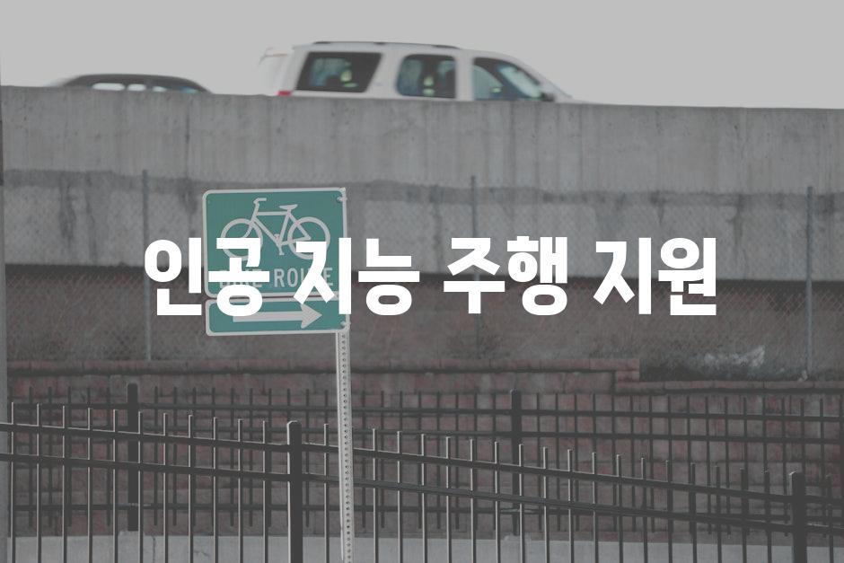  인공 지능 주행 지원