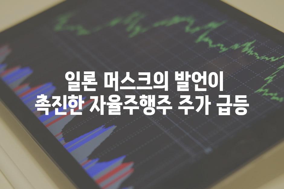  일론 머스크의 발언이 촉진한 자율주행주 주가 급등