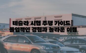 테슬라 시험 주행 가이드| 몰입적인 경험과 놀라운 이점