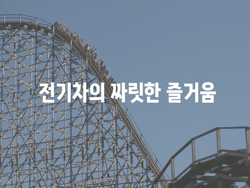  전기차의 짜릿한 즐거움