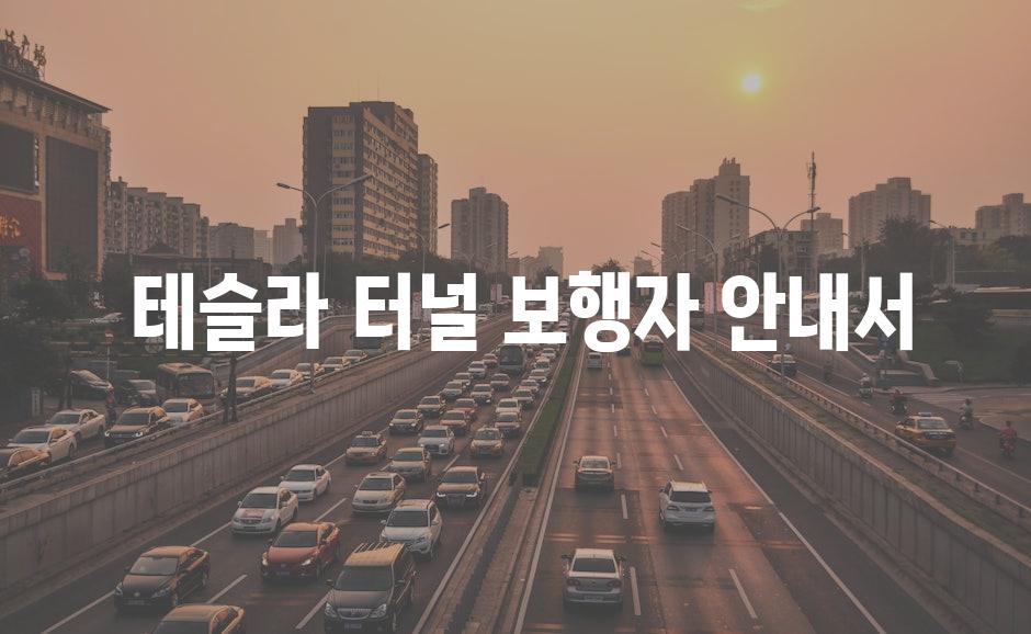  테슬라 터널 보행자 안내서