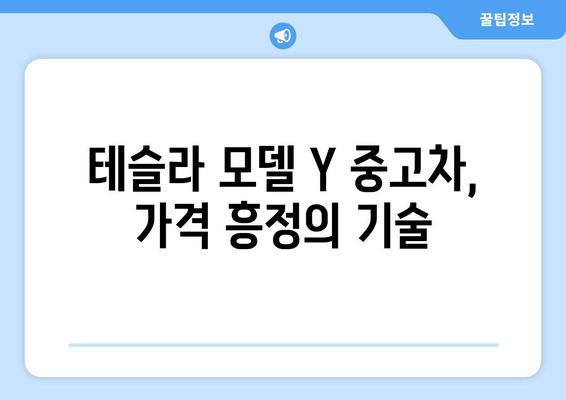 테슬라 모델 Y 중고차 가격 절약| 꿀팁 & 실전 전략 | 중고차 구매, 가격 협상, 꼼꼼한 확인