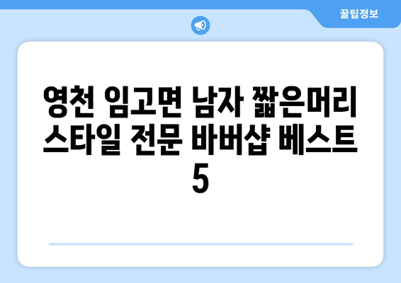 경상북도 영천시 임고면 남자 짧은머리 바버샵 잘하는 곳 추천 TOP 5