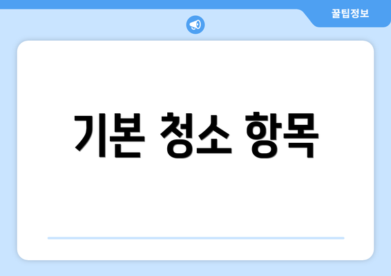 기본 청소 항목