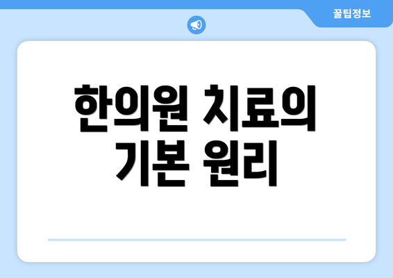 한의원 치료의 기본 원리